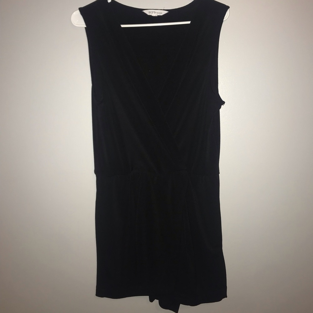 Black Deep V Romper